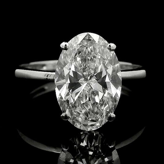 3.05 Carats Lab Grown Diamond 14K Gold Ring