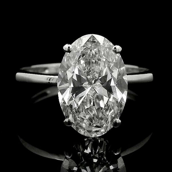 3.05 Carats Lab Grown Diamond 14K Gold Ring