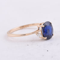 1.75 Ct Oval Natural Sapphire 14K Gold Ring