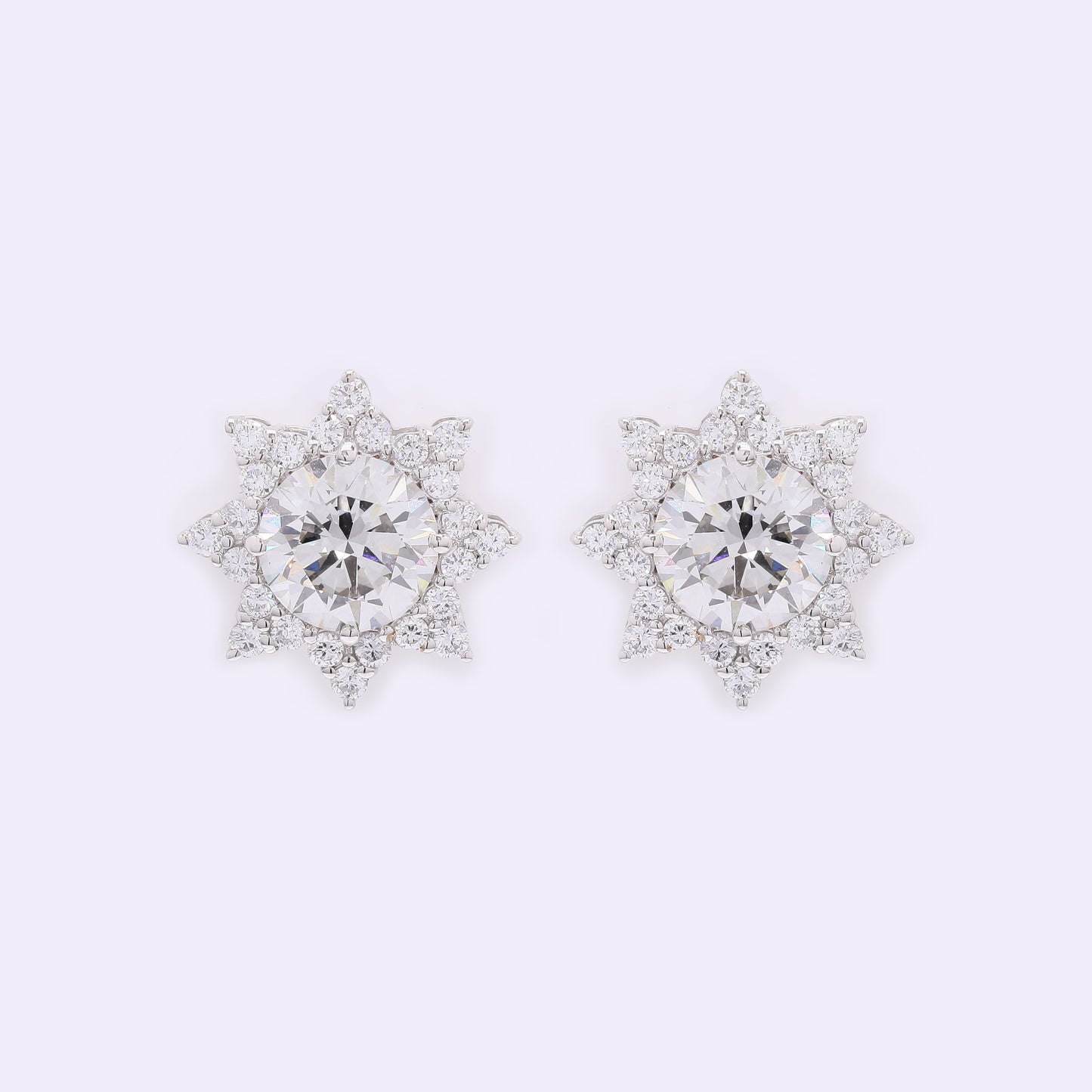 3.79 Carats Lab Grown Diamond 14K Gold Earrings