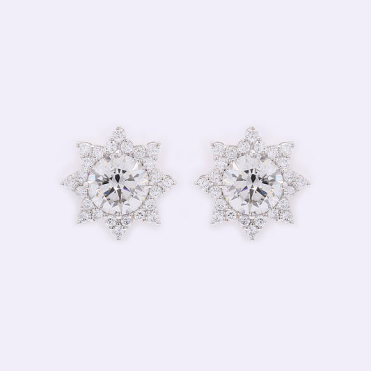 3.79 Carats Lab Grown Diamond 14K Gold Earrings