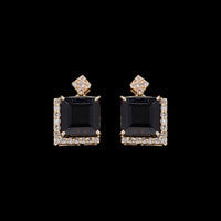 2.72 Ct Square Step Cut Natural Tourmaline 14K Gold Earrings