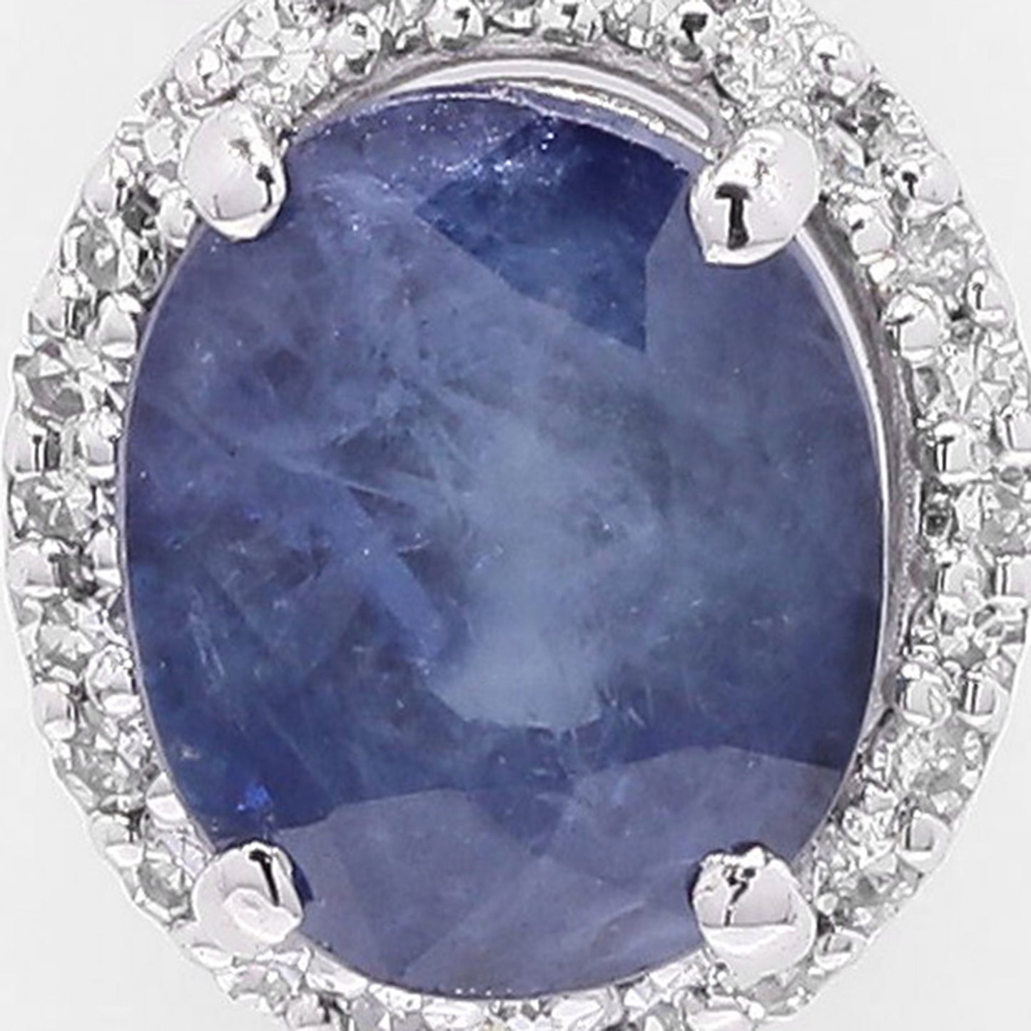 1.54 Ct Oval Mixed Cut Natural Sapphire 950 Platinum Pendant