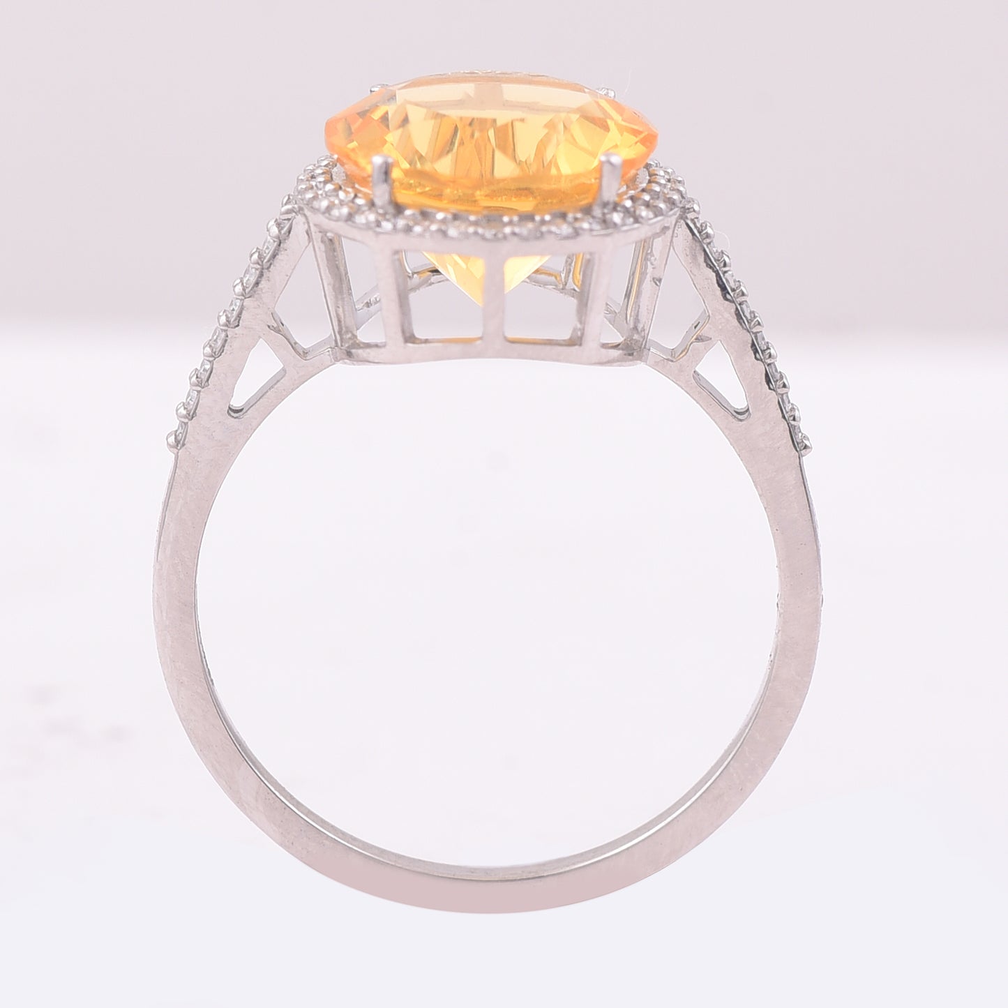 2.34 Ct Round Mixed Cut Natural Fire Opal 950 Platinum Ring