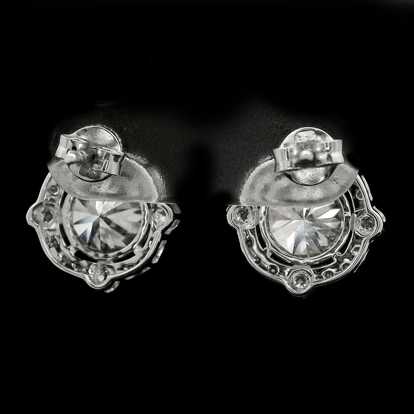 3.69 Carats Lab Grown Diamond 14K Gold Earrings