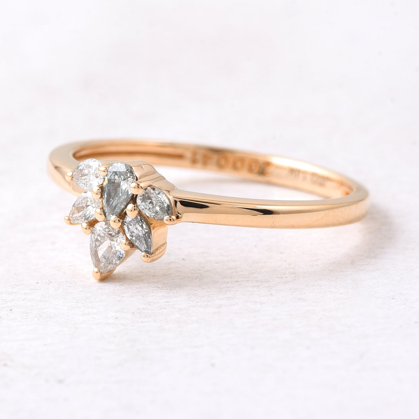0.30 Ct Pear Diamond 14K Gold Ring