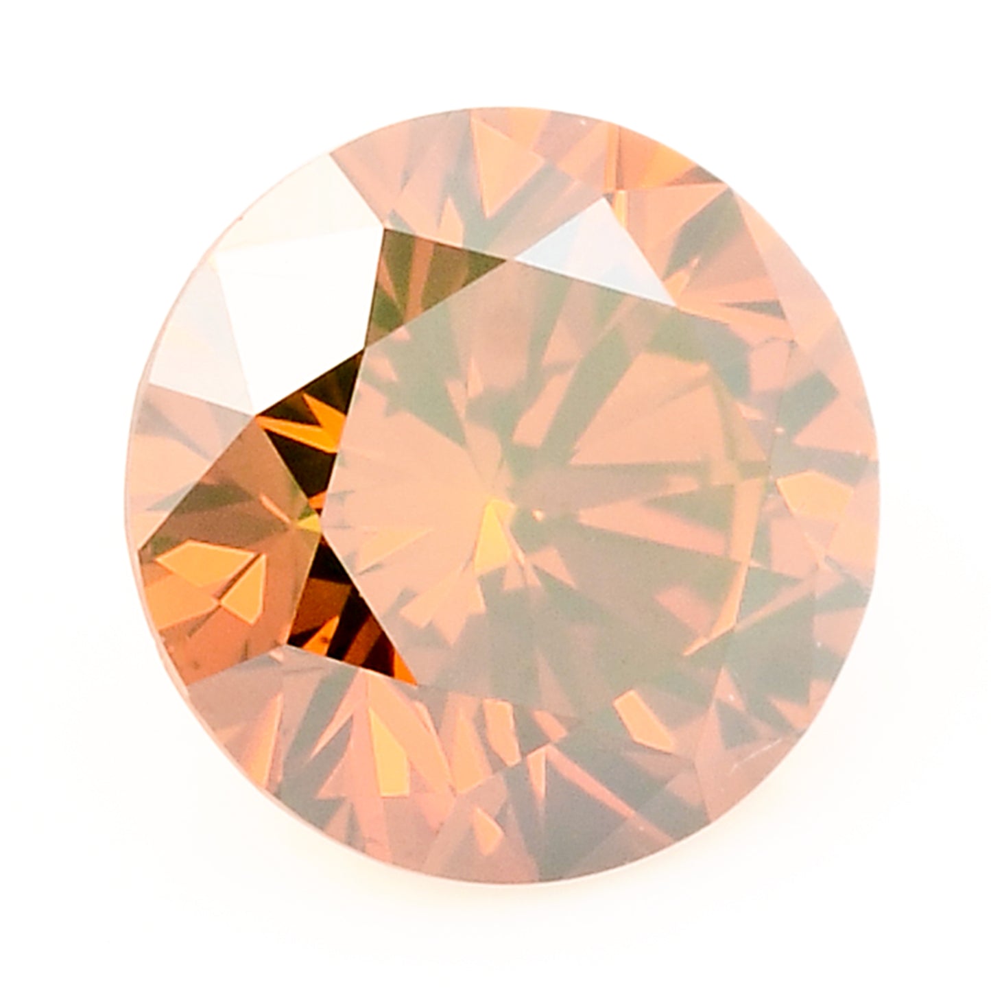 0.28 Red Diamond Round Loose Gemstone
