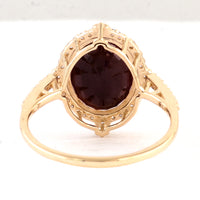 5.22 Ct Oval Mixed Cut Natural Corundum Ruby 14K Gold Ring