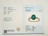 1.89 Ct Oval Natural Emerald 14K Gold Ring