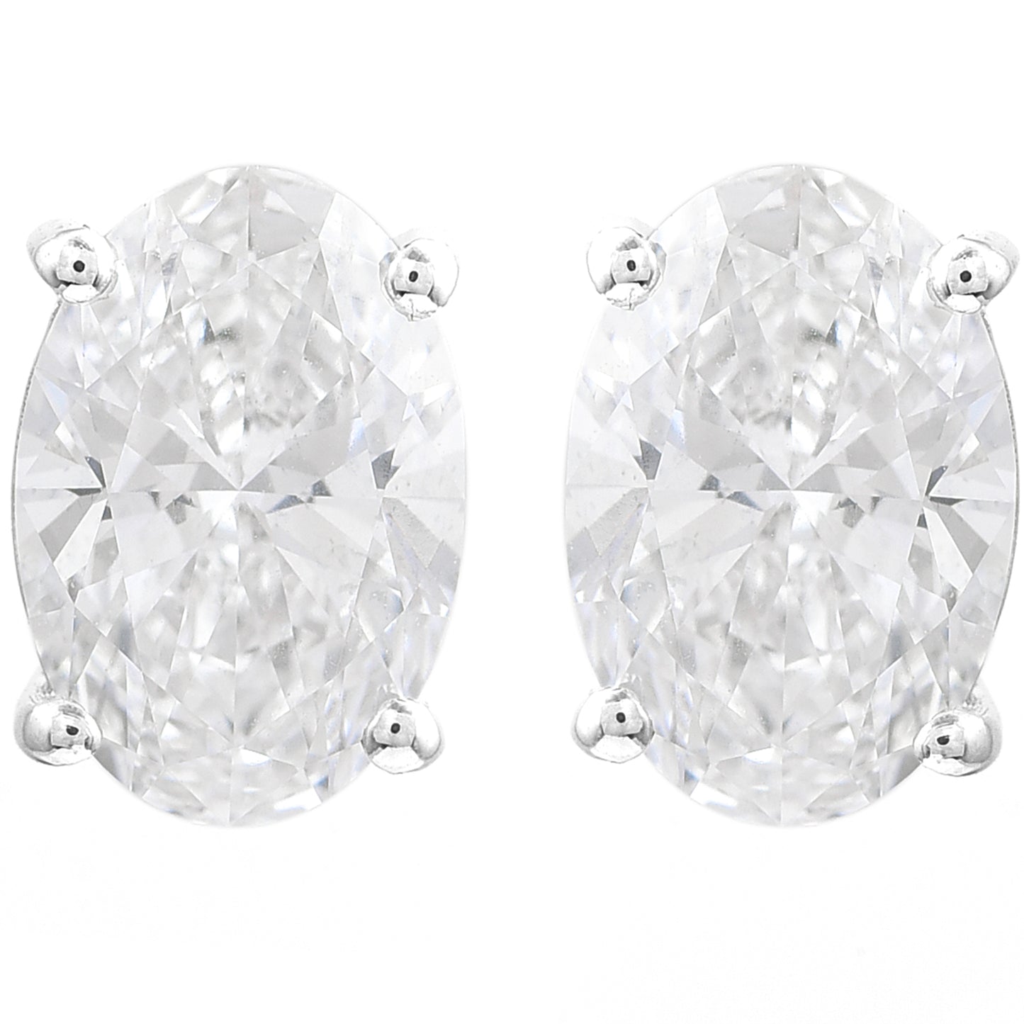 3.07 Carats Lab Grown Diamond 14K Gold Earrings