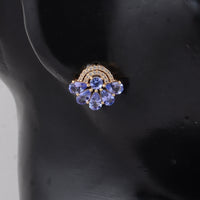 2.25 Ct Pear Tanzanite 14K Gold Earrings