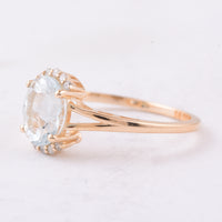 1.27 Ct Oval Aquamarine 14K Gold Ring