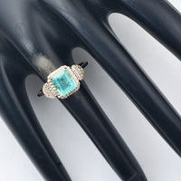1.51 Ct Octagon Step Cut Natural Emerald 14K Gold Ring