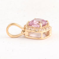 1.02 Ct Square Spinel 14K Gold Pendant