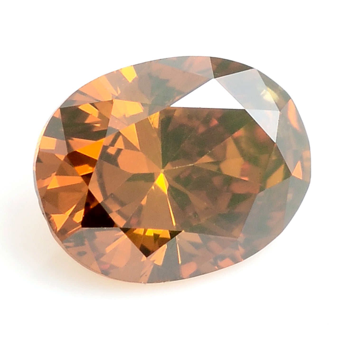 0.34 Carat Red Diamond Oval Loose Gemstone