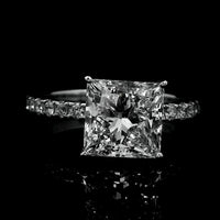3.27 Carats Lab Grown Diamond 14K Gold Ring