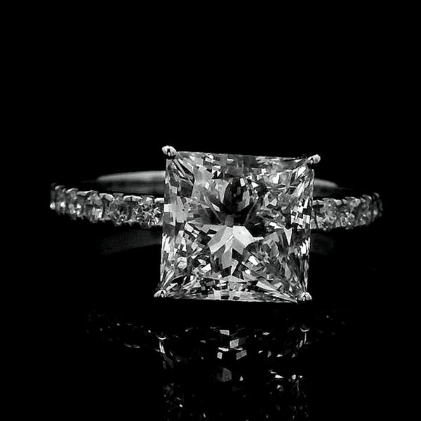 3.27 Carats Lab Grown Diamond 14K Gold Ring
