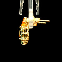 3.41 Ct Oval Tourmaline 14K Gold Earrings
