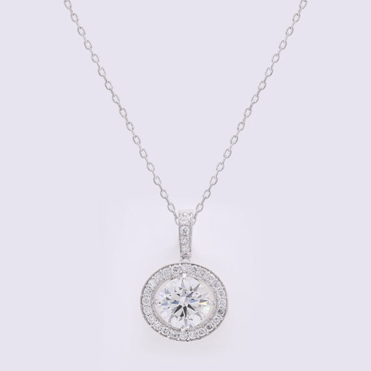 2.37 Carats Lab Grown Diamond 14K Gold Pendant