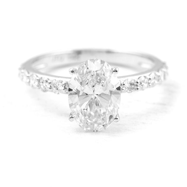 2.42 Carats Lab Grown Diamond 14K Gold Ring