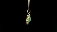 1.97 Ct Oval Emerald 14K Gold Pendant
