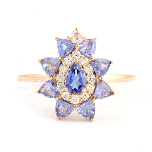 1.37 Ct Pear Tanzanite 14K Gold Ring