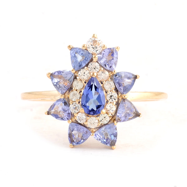 1.37 Ct Pear Tanzanite 14K Gold Ring