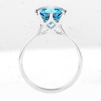 2.09 Carats Blue Lab Grown Diamond 14K Gold Ring