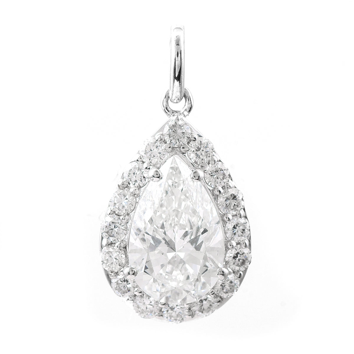 2.37 Carats Lab Grown Diamond 14K Gold Pendant