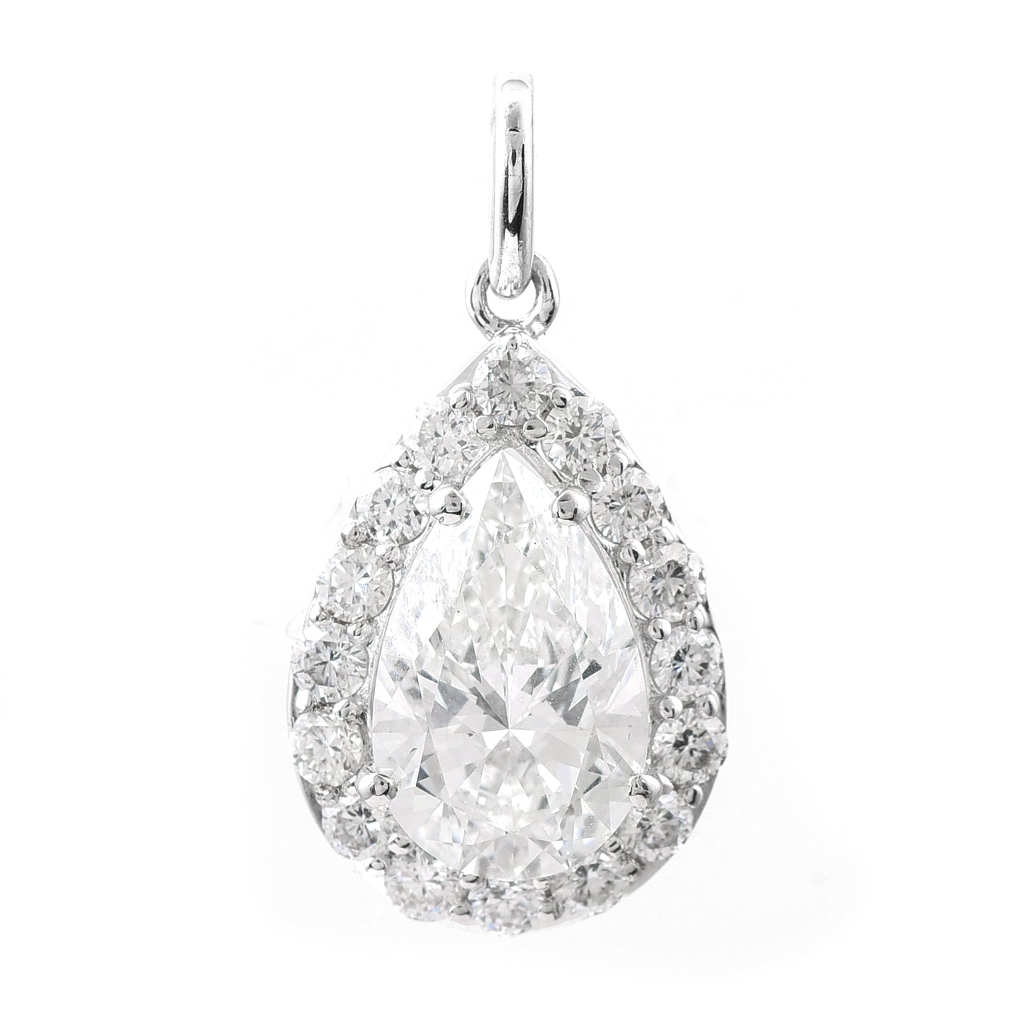 2.37 Carats Lab Grown Diamond 14K Gold Pendant