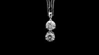 3.21 Ct Round Lab Grown Diamond 14K Gold Pendant