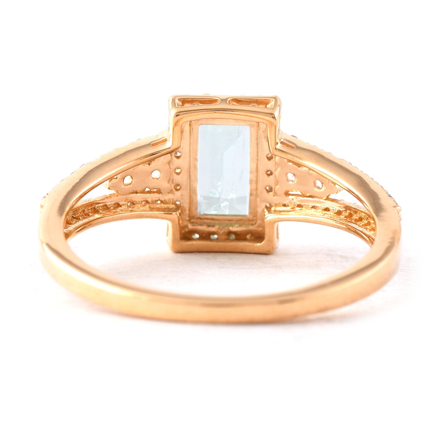 1.10 Ct Octagon Emerald 14K Gold Ring