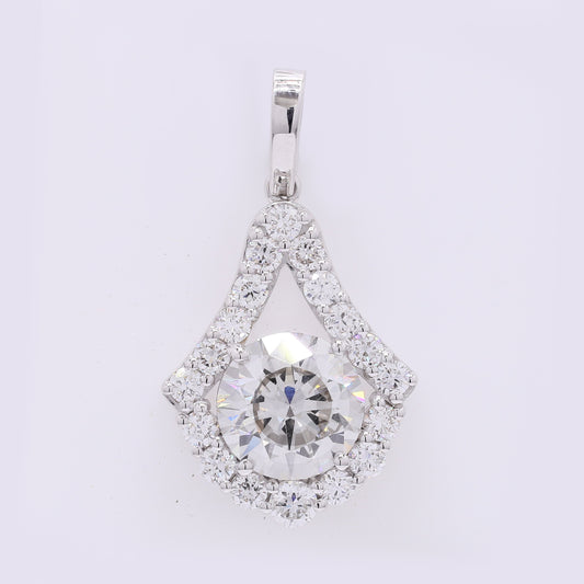 2.04 Carats Lab Grown Diamond 14K Gold Pendant