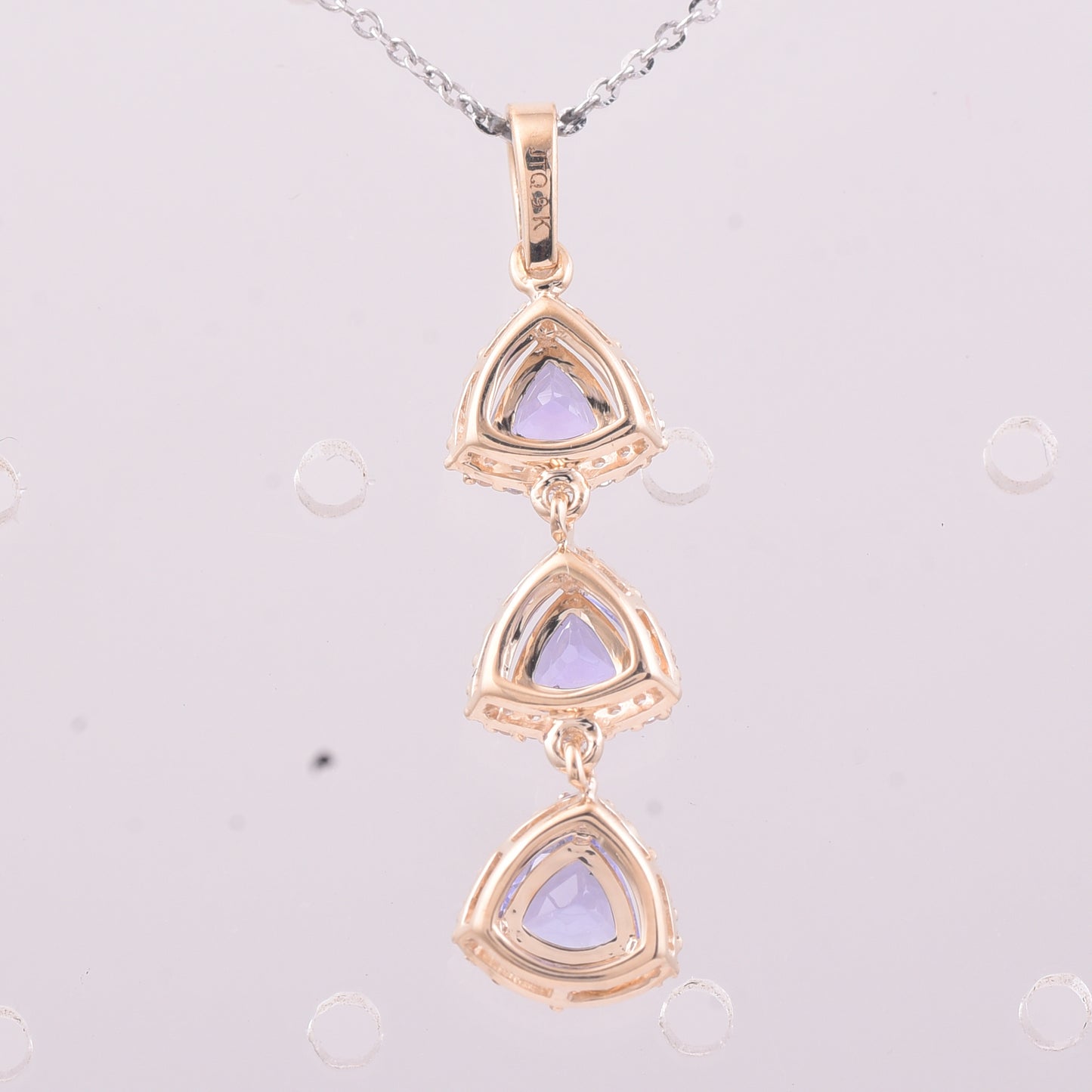 1.59 Ct Trillion Tanzanite 9K Gold Pendant