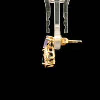 2.18 Ct Trillion Tourmaline 14K Gold Earrings