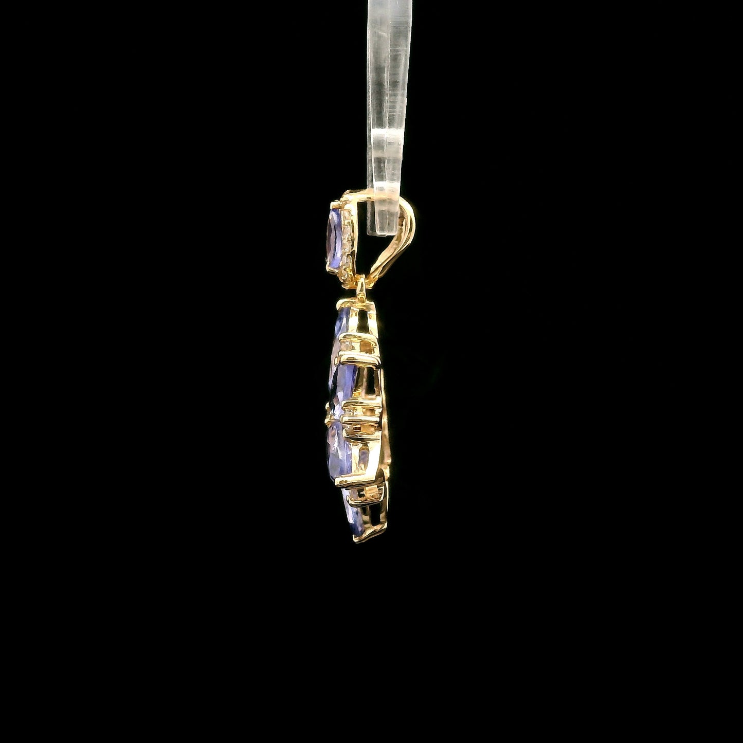 2.27 Ct Marquise Tanzanite 14K Gold Pendant