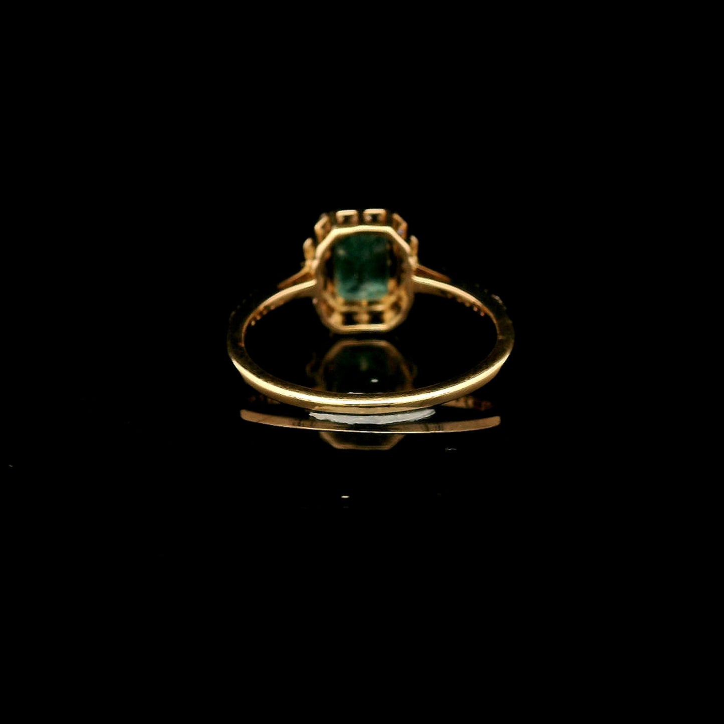 1.29 Ct Octagon Step Cut Natural Emerald 14K Gold Ring