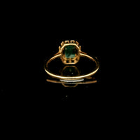 1.29 Ct Octagon Step Cut Natural Emerald 14K Gold Ring