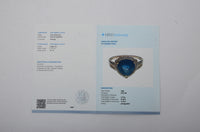 3.90 Ct Pear Mixed Cut Natural Sapphire 14K Gold Ring