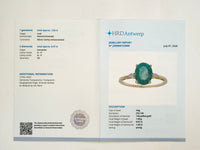 1.70 Ct Oval Natural Emerald 14K Gold Ring