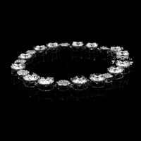 22.64 Ct Round Lab Grown Diamond 14K Gold Bracelet