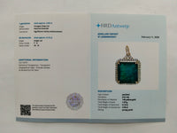4.65 Ct Octagon Step Cut Natural Emerald 14K Gold Pendant