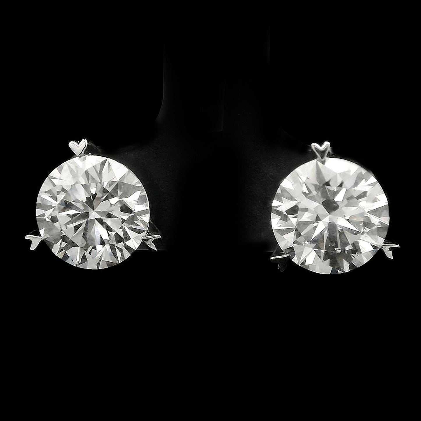 4.07 Carats Lab Grown Diamond 14K Gold Earrings