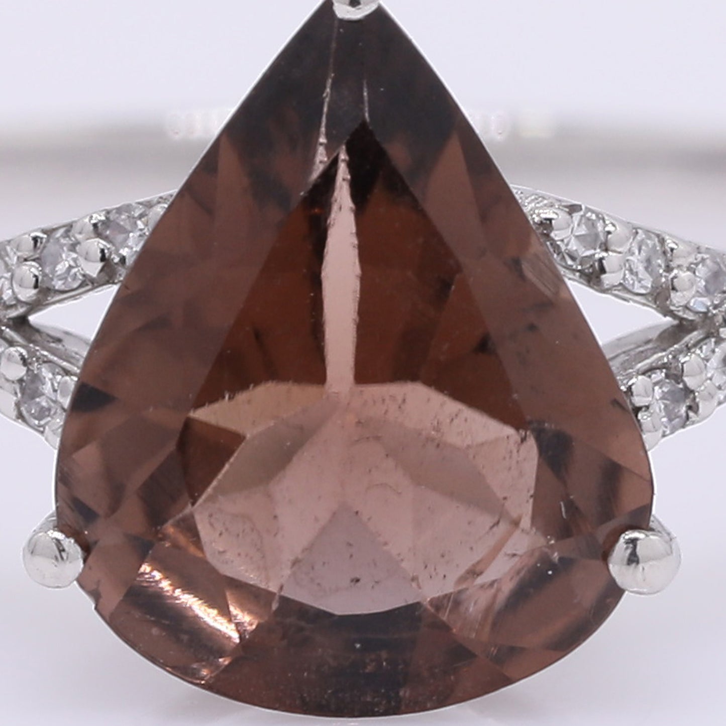 1.67 Ct Pear Mixed Cut Natural Tourmaline 950 Platinum Ring