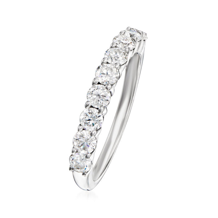 0.95 ct. t.w. Moissanite Ring in Sterling Silver. Size 6