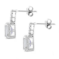 4.36 Ct Octagon Lab Grown Diamond 14K Gold Earrings