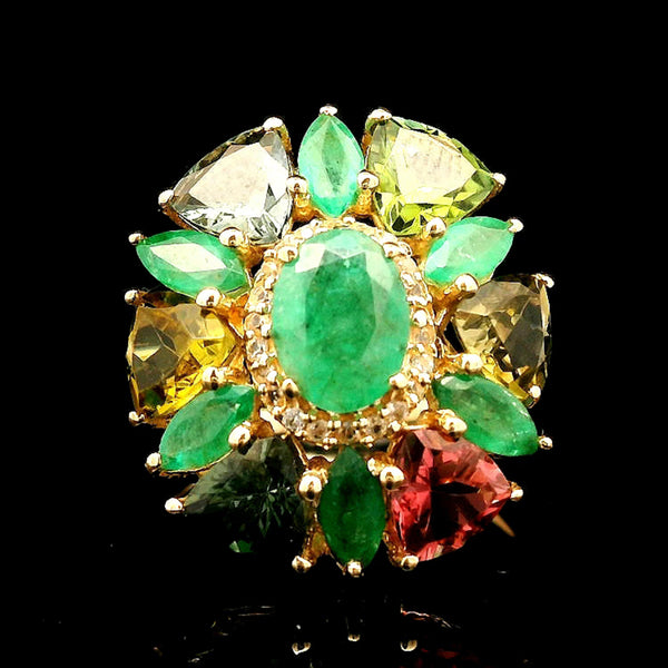 5.41 Ct Oval Emerald 14K Gold Ring