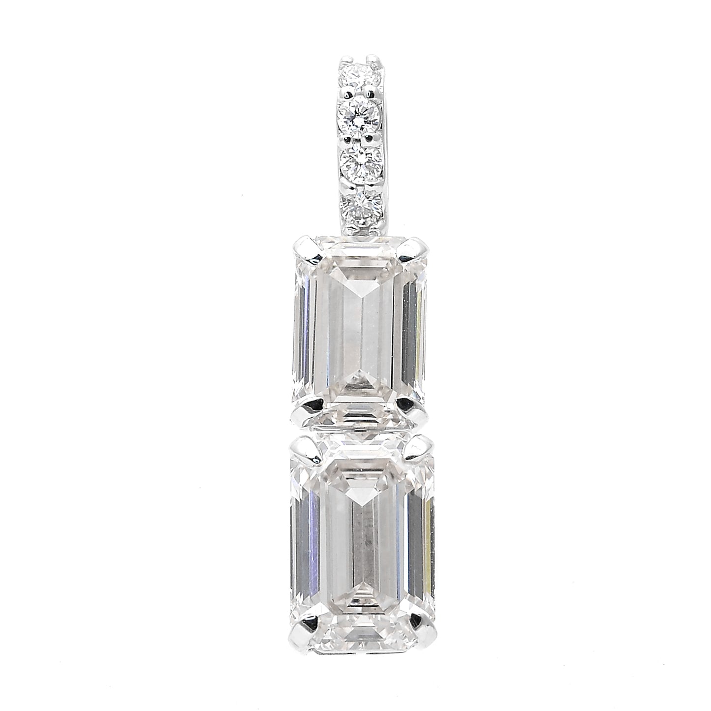 3.87 Carats Lab Grown Diamond 14K Gold Pendant