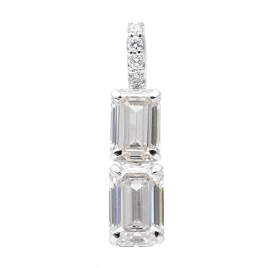 3.87 Carats Lab Grown Diamond 14K Gold Pendant