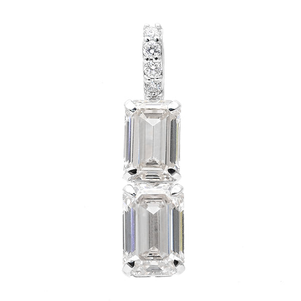 3.87 Carats Lab Grown Diamond 14K Gold Pendant